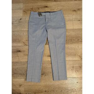 Louis Raphael Mens Light Gray Stria Work Trousers NWT Size 38 x 30